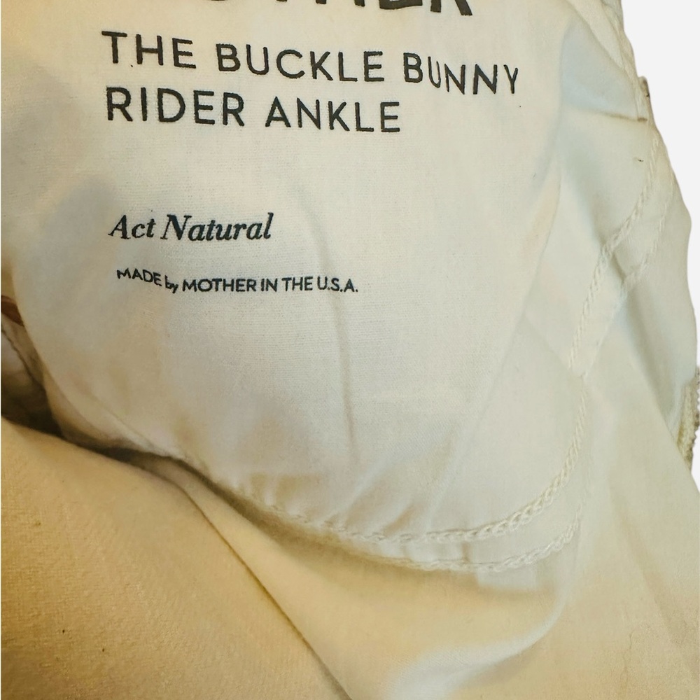 MOTHER Women's Straight Leg Jeans in Cream - Picture 9 of 13